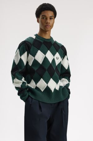 Textured Argyle Jumper