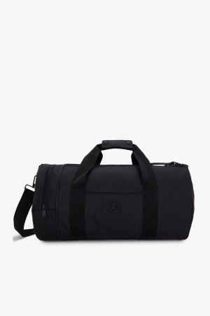 Leather Patch Barrel Bag