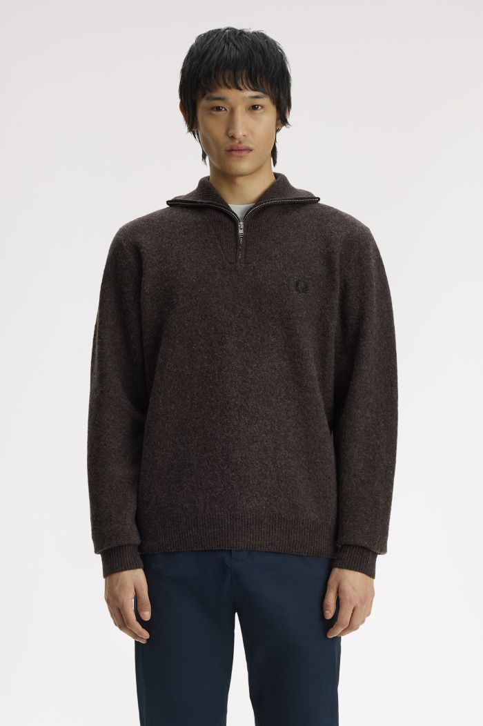 Merino Wool Funnel Neck Jumper
